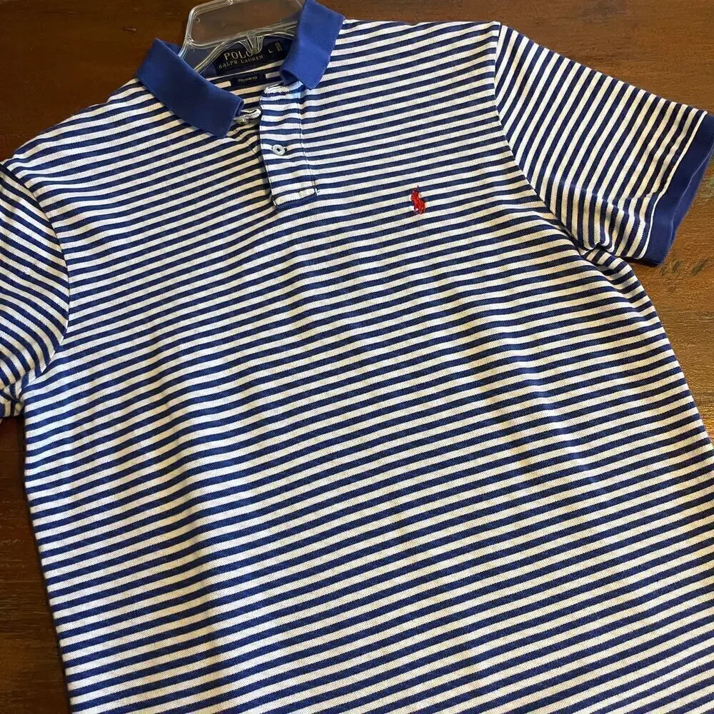 Polo by Ralph Lauren Men's Custom Fit Polo Shirt 100% Cotton Size Large